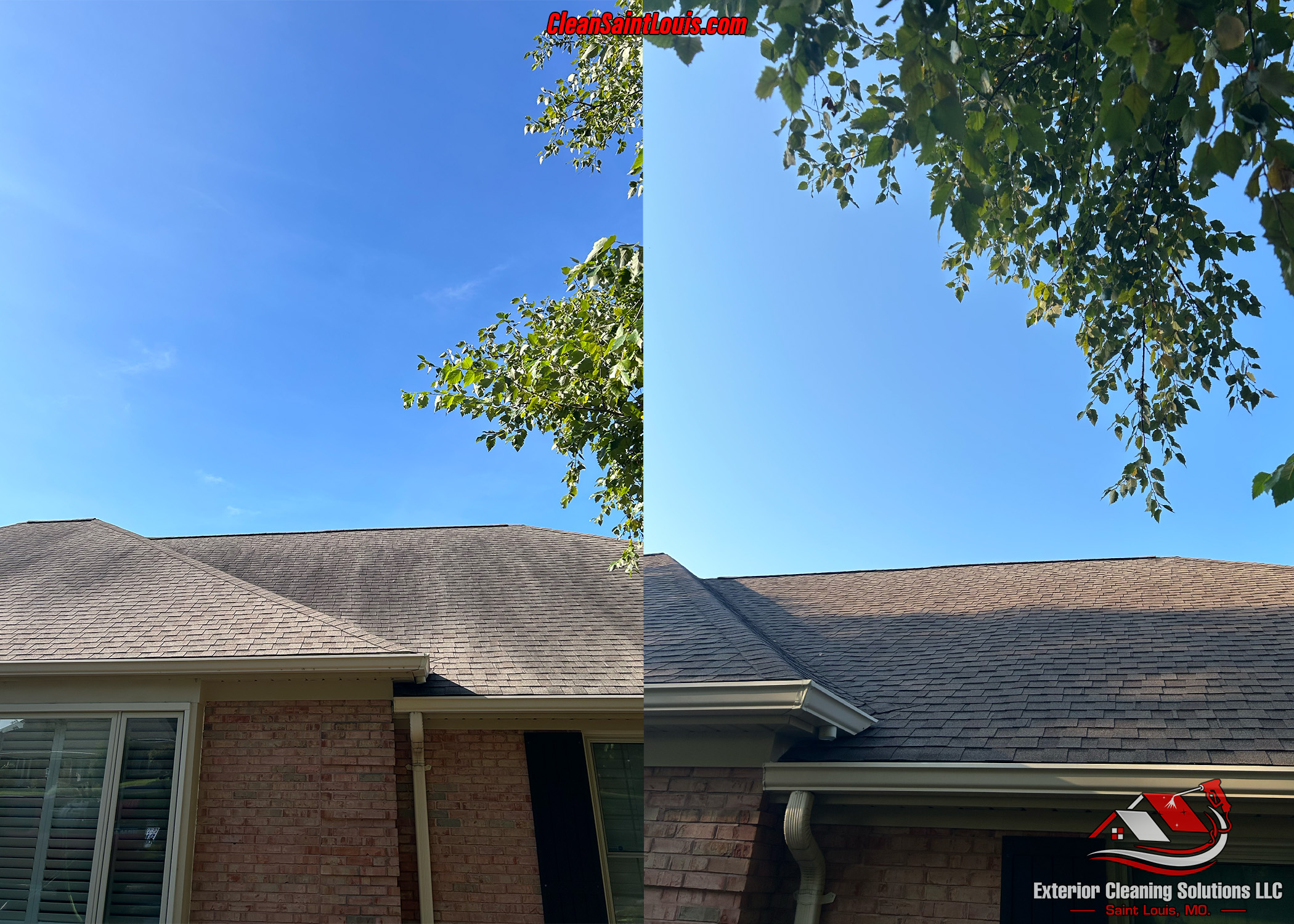 Gentle But Effective Roof Cleaning In Chesterfield, MO.