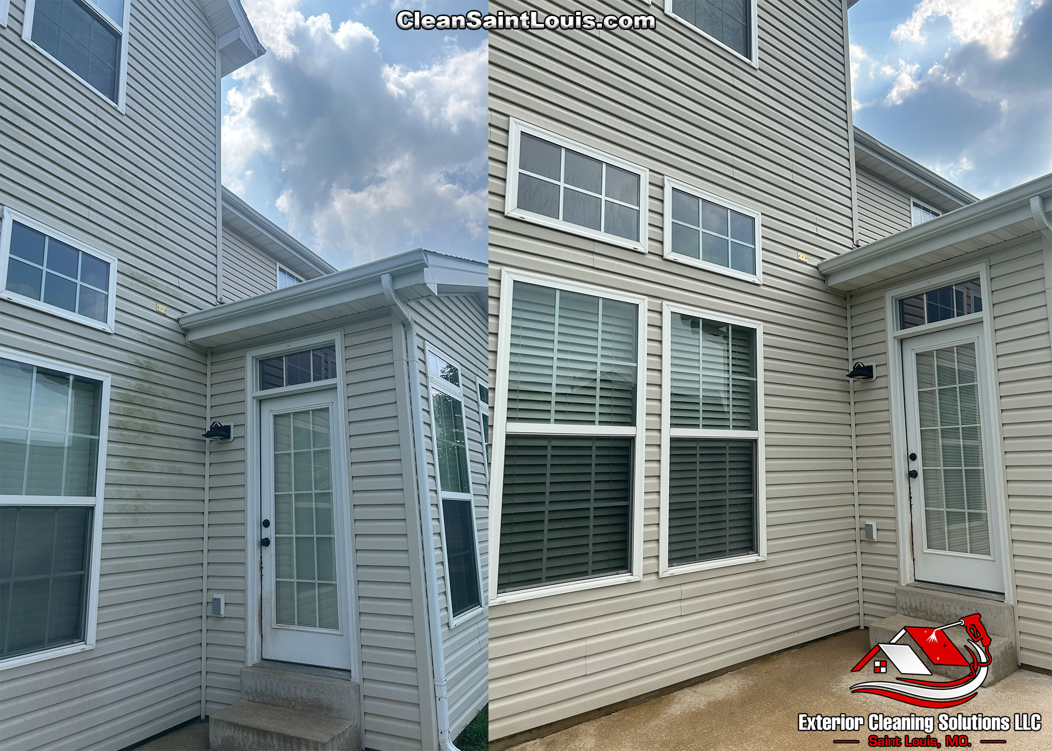 Low Pressure House Washing in OFallon, Missouri.