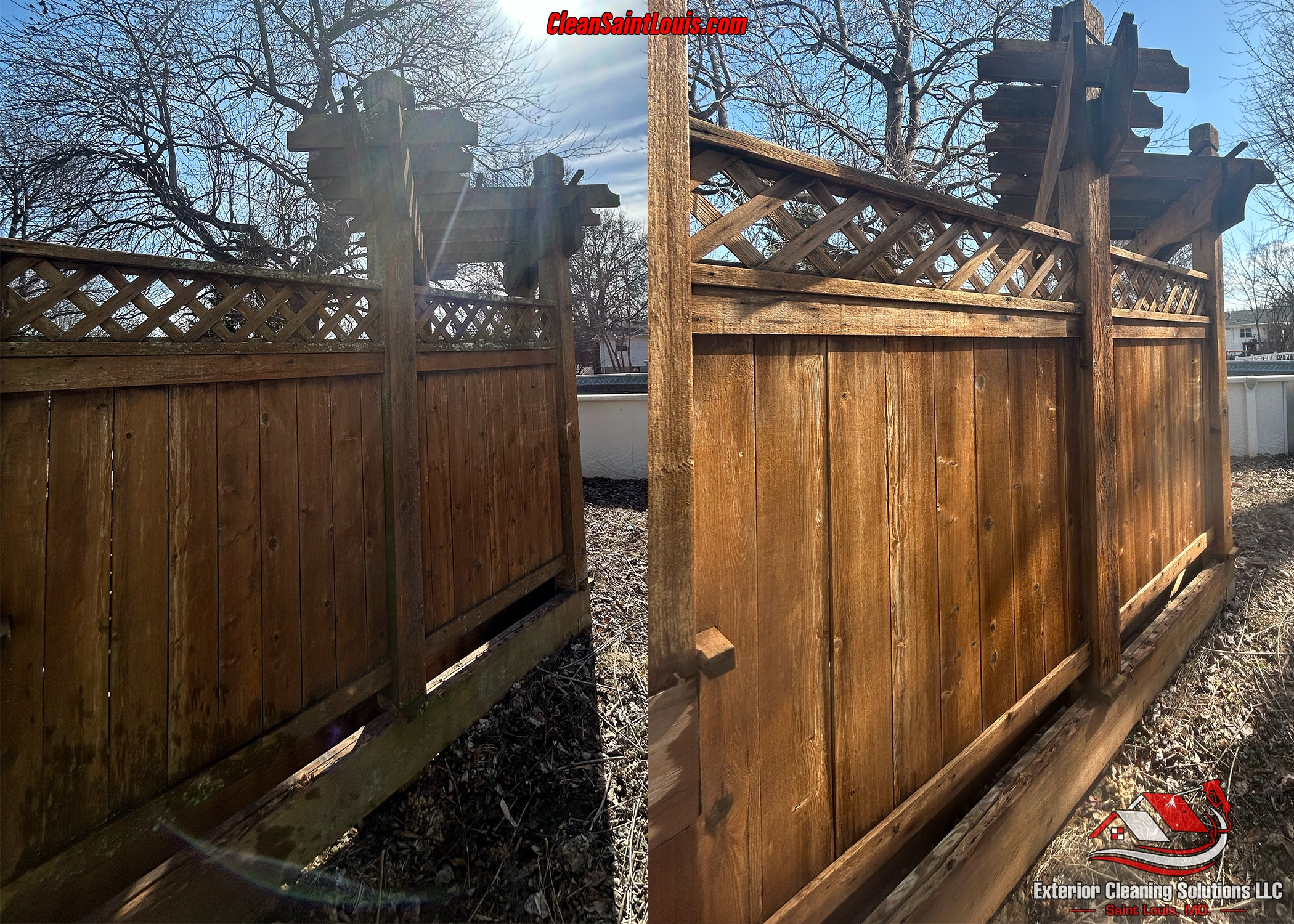 Premium Wood Cleaning: Soft Wash & Low-Pressure Pressure Washing for Wooden Decks and Fences in St. Louis, MO