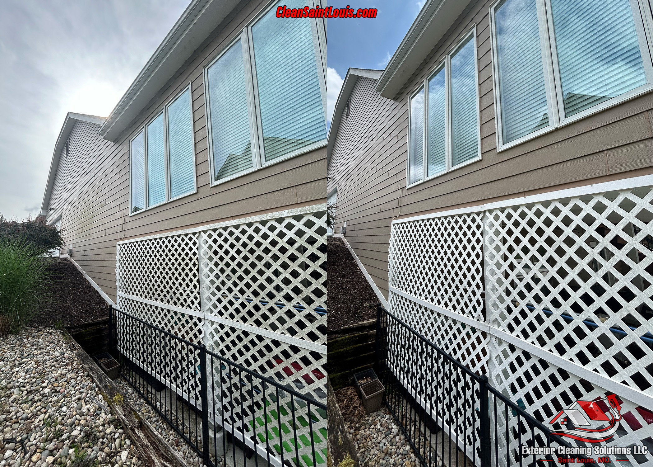 Pro House Washing Safe For Vinyl Lattice Work In Wildwood, MO.