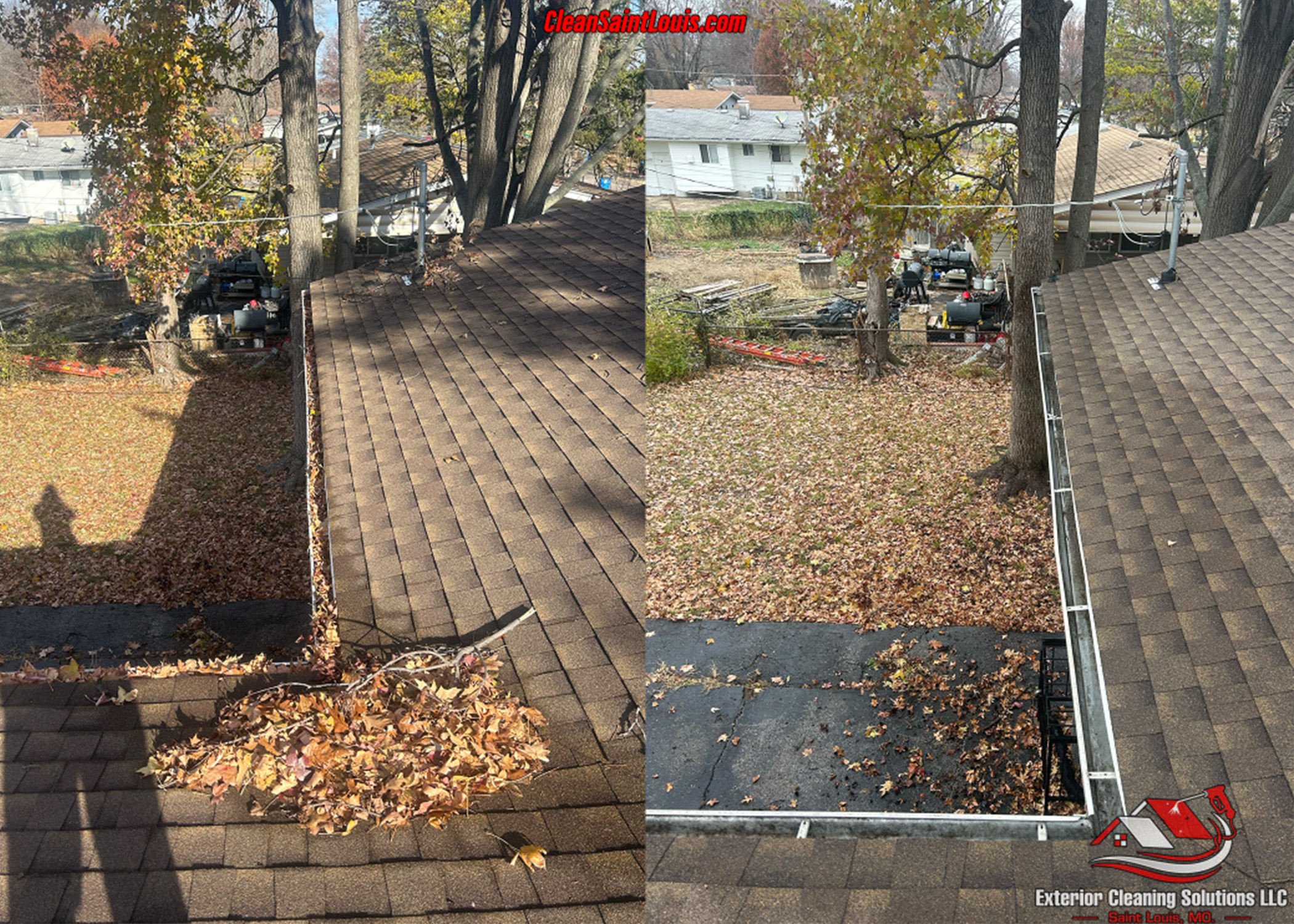 Professional Gutter Cleaning in St. Louis, MO.