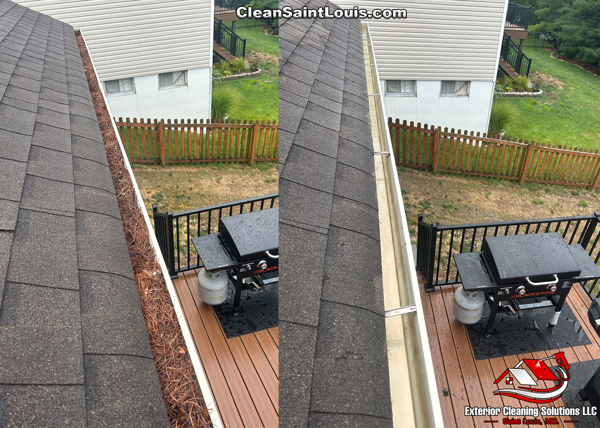 Top Quality Residential Gutter Cleaning in Chesterfield, Missouri. 